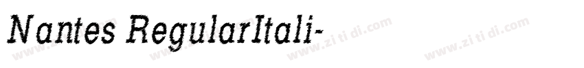 Nantes RegularItali字体转换